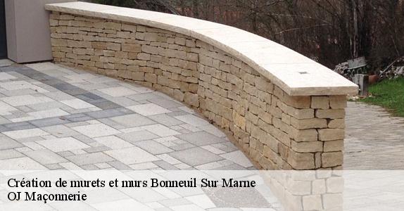 Création de murets et murs  bonneuil-sur-marne-94380 OJ Maçonnerie