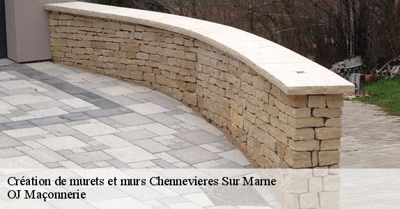 Création de murets et murs  chennevieres-sur-marne-94430 OJ Maçonnerie