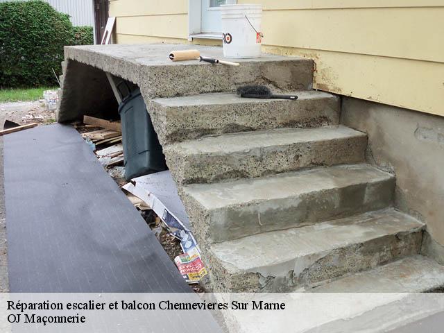Réparation escalier et balcon  chennevieres-sur-marne-94430 OJ Maçonnerie