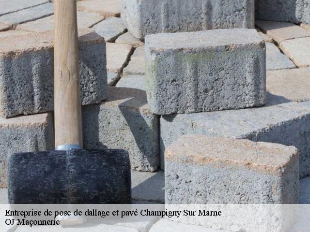 Entreprise de pose de dallage et pavé  champigny-sur-marne-94500 OJ Maçonnerie